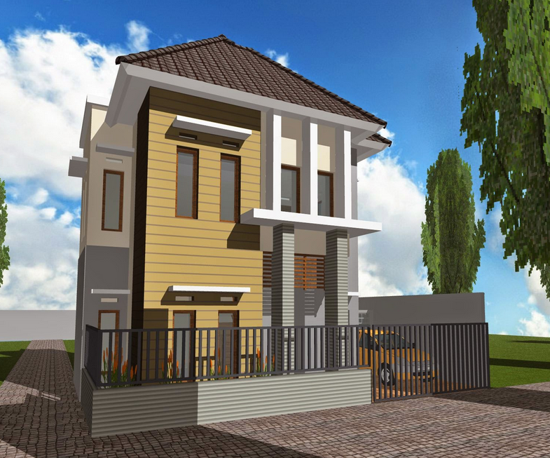 desain rumah minimalis 2 lantai dengan lahan sempit