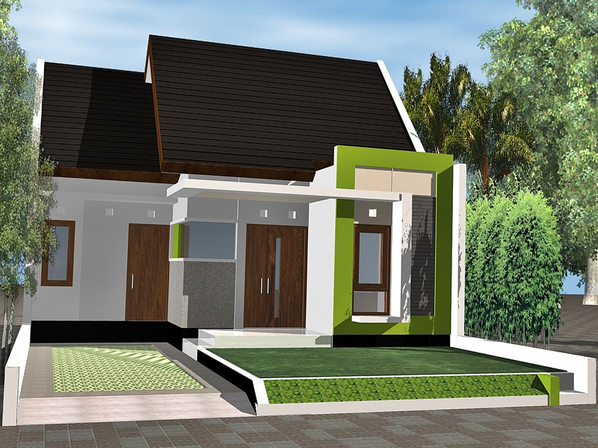 Contoh gambar desain rumah minimalis type 45 1 dan 2 lantai cocok di perumahan