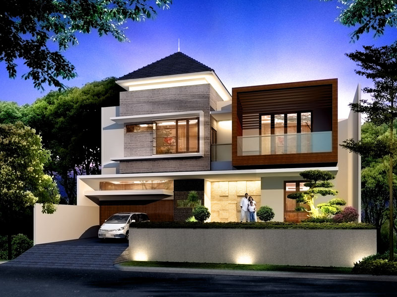 desain rumah tingkat minimalis modern