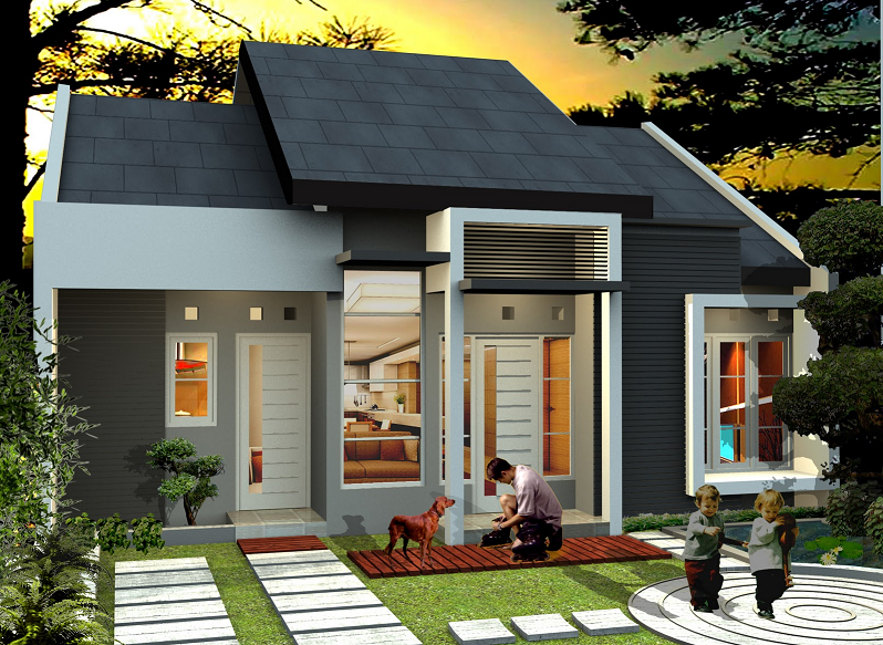 gambar desain rumah minimalis terbaru dengan teras depan gaya modern eropa